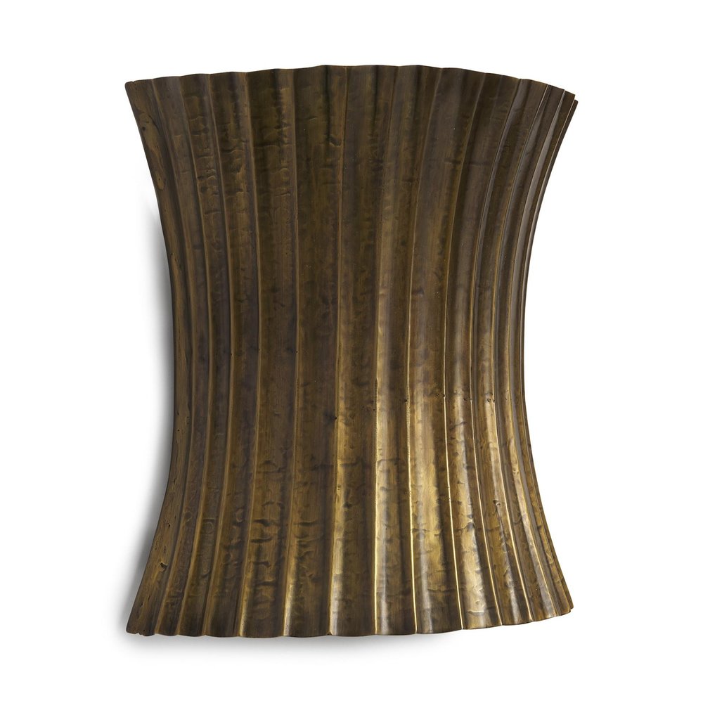 11" Gold Metal Corner Wall Light