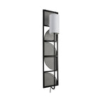 47" Black Metal and Fabric Wallchiere Sconce