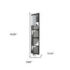 47" Black Metal and Fabric Wallchiere Sconce