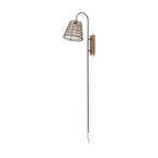 16" Brown And Black And Brown Metal Wallchiere Sconce
