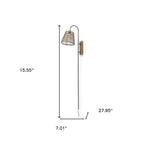 16" Brown And Black And Brown Metal Wallchiere Sconce
