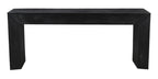 72" Charcoal Solid Wood Distressed Frame Console Table