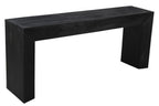 72" Charcoal Solid Wood Distressed Frame Console Table