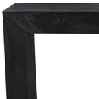 72" Charcoal Solid Wood Distressed Frame Console Table