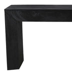72" Charcoal Solid Wood Distressed Frame Console Table