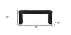72" Charcoal Solid Wood Distressed Frame Console Table