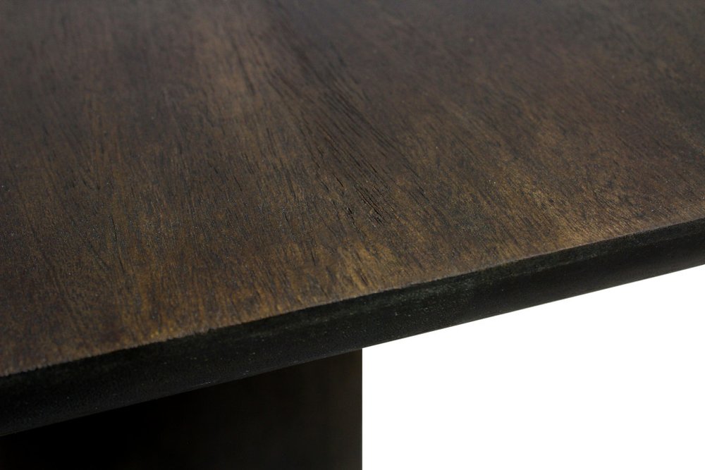 72" Dark Brown Solid Wood Double Pedestal Base Dining Table