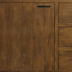 71" Chestnut Distressed Solid Wood Three Drawer Sideboard with Two Doors