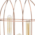 19" Rose Gold And Black Lantern Lantern With Shade