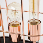 19" Rose Gold And Black Lantern Lantern With Shade