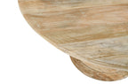 Five Piece Natural Round Solid Wood Dining Set with Four Chairs