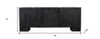 86" Charcoal Distressed Solid Wood Sideboard with Four Doors