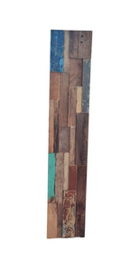 Blue Natural And Navy Blue 3D Embossed Teak Decorative Wall Panel