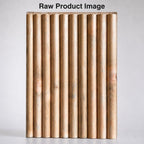 Brown 3D Embossed Striped Teak Reclaimed Wood Decorative Wall Panels