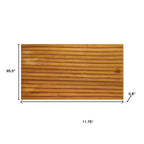 Brown 3D Embossed Striped Teak Reclaimed Wood Decorative Wall Panels