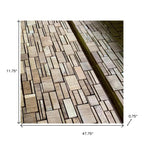 Brown 3D Embossed Abstract Teak Reclaimed Wood Decorative Wall Panels