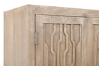 36" Ivory Solid Wood Accent Cabinet With Two Doors