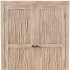 36" Ivory Solid Wood Accent Cabinet With Two Doors