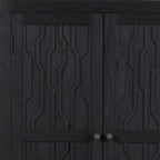 36" Graphite Solid Wood Accent Cabinet With Two Doors