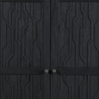 36" Graphite Solid Wood Accent Cabinet With Two Doors