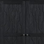 36" Graphite Solid Wood Accent Cabinet With Two Doors