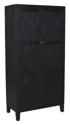 36" Graphite Solid Wood Accent Cabinet With Two Doors