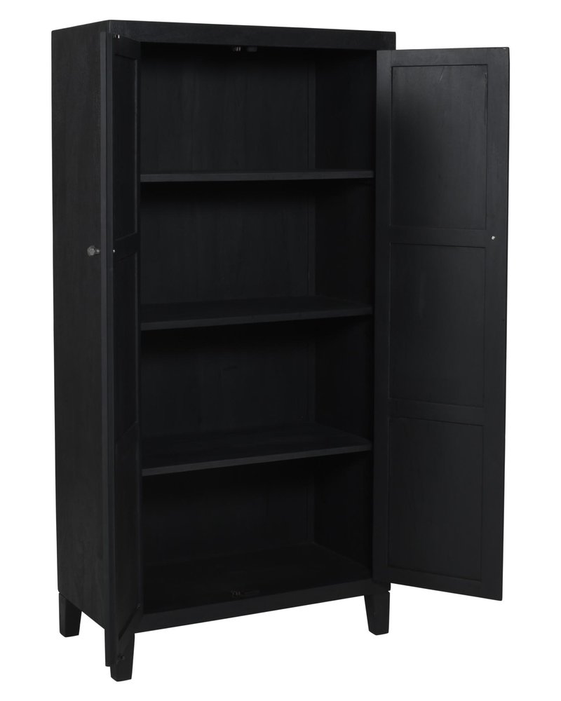 36" Graphite Solid Wood Accent Cabinet With Two Doors