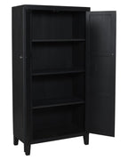 36" Graphite Solid Wood Accent Cabinet With Two Doors