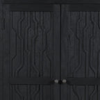 36" Graphite Solid Wood Accent Cabinet With Two Doors