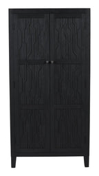 36" Graphite Solid Wood Accent Cabinet With Two Doors