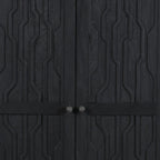 36" Graphite Solid Wood Accent Cabinet With Two Doors