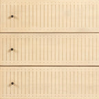 68" Natural Solid Wood Six Drawer Dresser