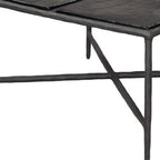 31" Black Glass and Aluminum Square Coffee Table