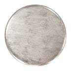32" Silver Aluminum Round Pedestal Coffee Table