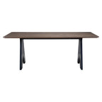 79" Espresso Solid Wood Cross Leg Base Dining Table