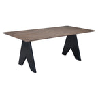 79" Espresso Solid Wood Cross Leg Base Dining Table