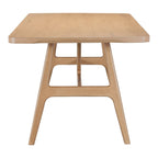 63" Natural Solid Wood Trestle Base Dining Table