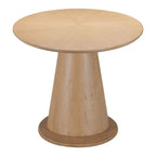 71" Natural Solid Wood Pedestal Base Oval Dining Table