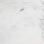 34" White and Black Marble and Iron Adjustable Height Round Bar Table