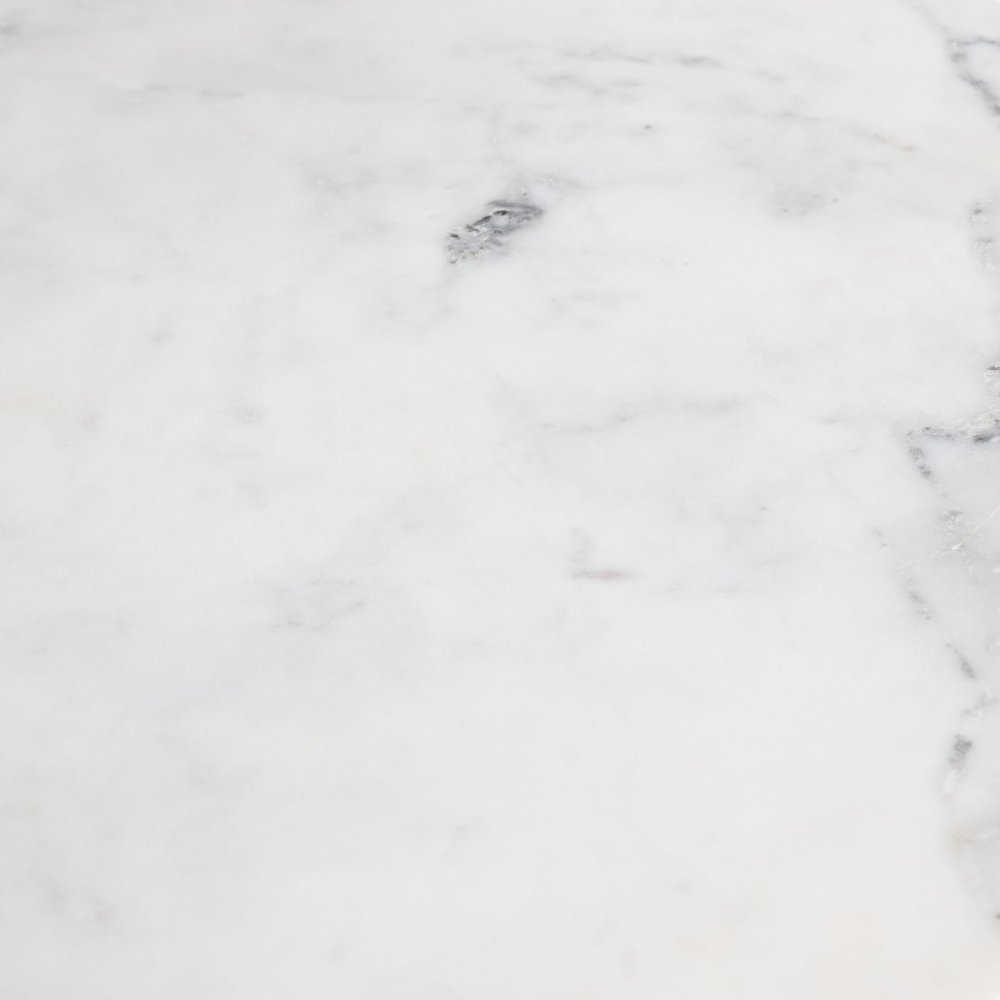 34" White and Black Marble and Iron Adjustable Height Round Bar Table