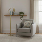 63" Antiqued Brass Metal Reading Floor Lamp With Antiqued Brass Metal Cone Shade