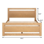 Natural Wood Queen Bed Frame