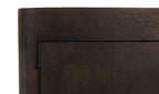 108" Dark Brown Distressed Solid Wood Sideboard Soft Close with Six Doors