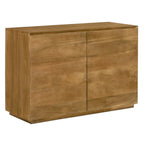 48" Tan Distressed Solid Wood Sideboard Soft Close with Two Doors