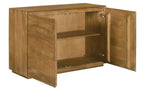 48" Tan Distressed Solid Wood Sideboard Soft Close with Two Doors