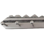 16" Silver Five Hook Wall Mount Key Shaped Coat Rack