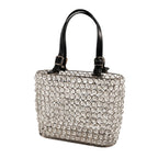 11" Black And Silver Crystals And Metal Magazine Holder
