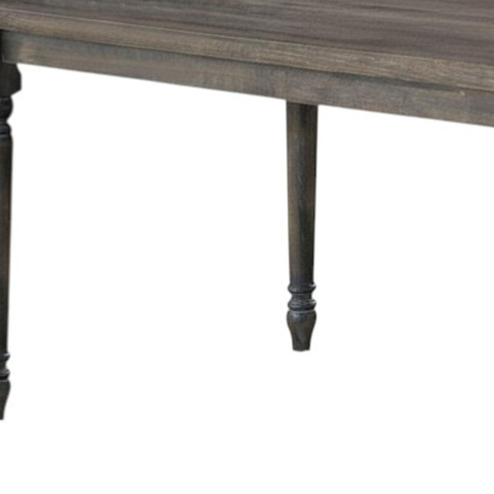 59" Gray Wood Dining Table