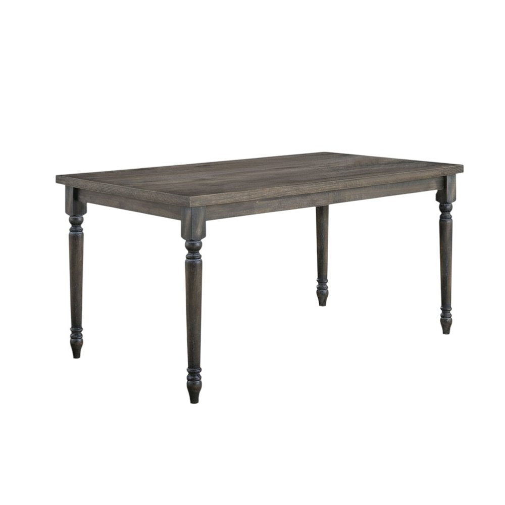 59" Gray Wood Dining Table