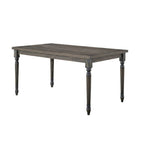 59" Gray Wood Dining Table